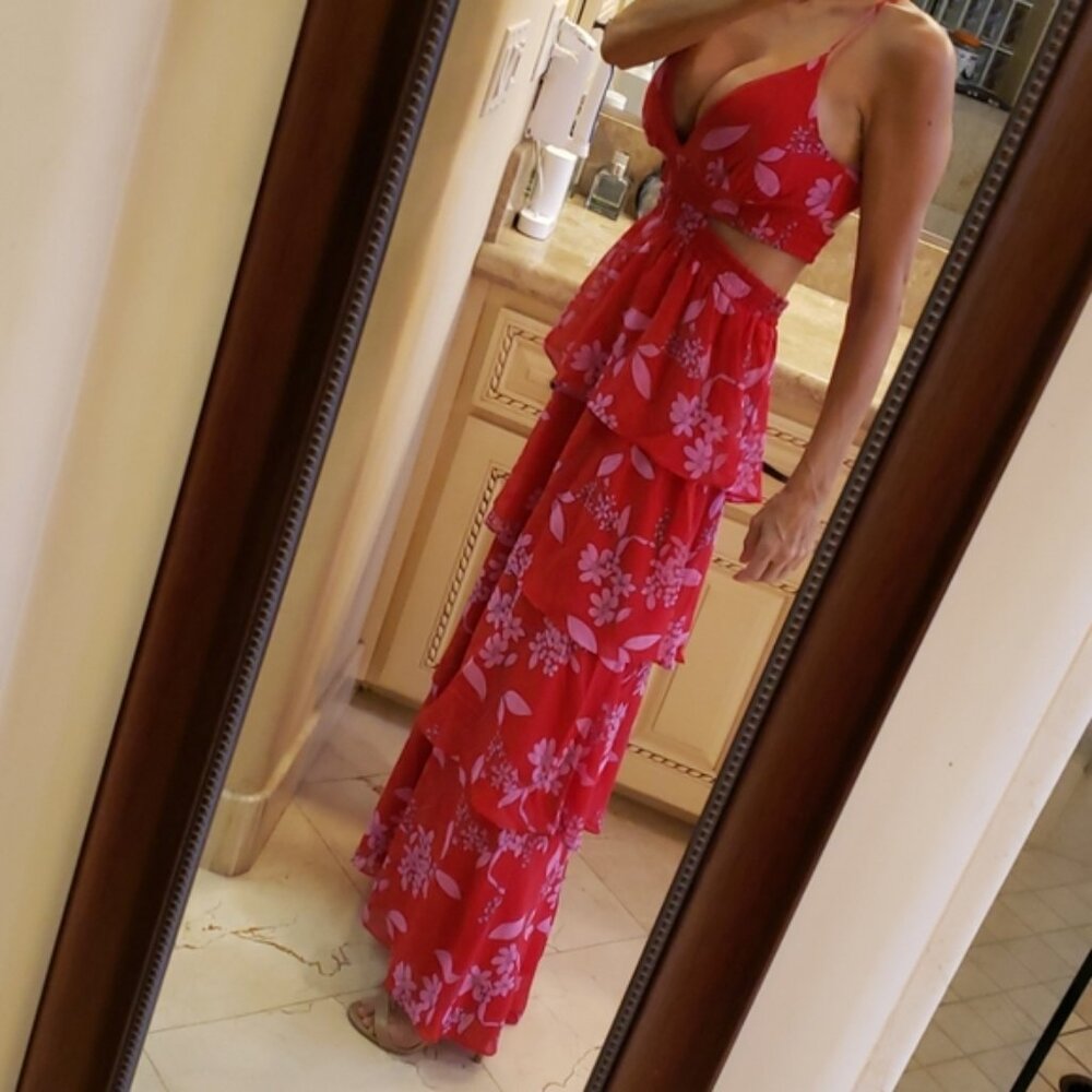 Express tiered floral print maxi dress. Size: XS. NWT - Picture 5 of 15